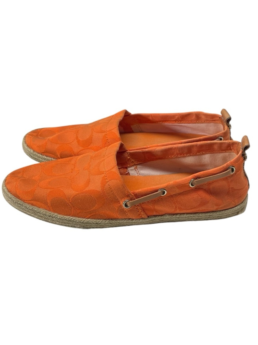Coach Mellow Espadrille Orange Slip-On Shoes in size 8M - Picture 3 of 10